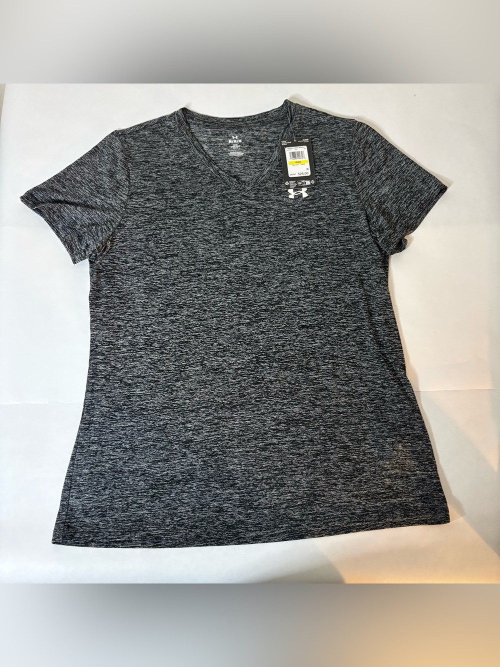 Under Armour Women's Tech V-Neck T-Shirt - Black Heather